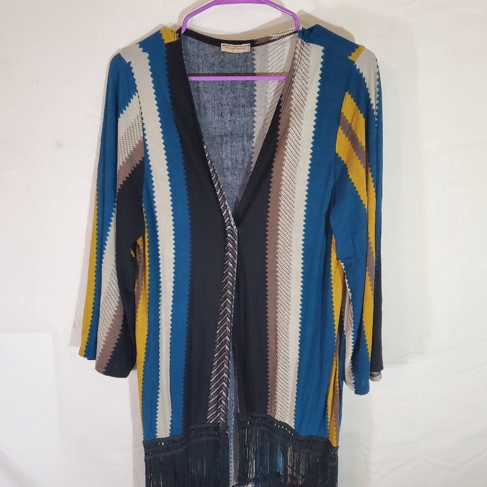Orange Caramel Open Front Cardigan Size Medium
